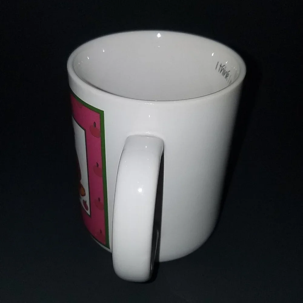 VTG I Think I Need A Hug Mug Brown Teddy Bear Apples Renaissance Cards Japan